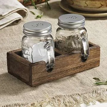 MosJos Mason Jar Salt and Pepper Shakers - Farmhouse Style
