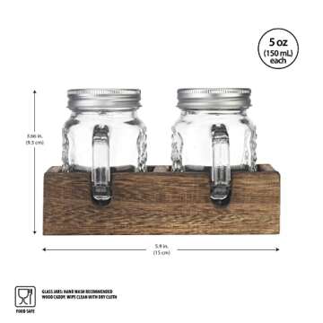MosJos Mason Jar Salt and Pepper Shakers - Farmhouse Style
