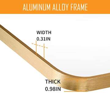 Stylish LOIGYUR Full Length Gold Mirror 67 x 20 Inch