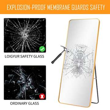 Stylish LOIGYUR Full Length Gold Mirror 67 x 20 Inch