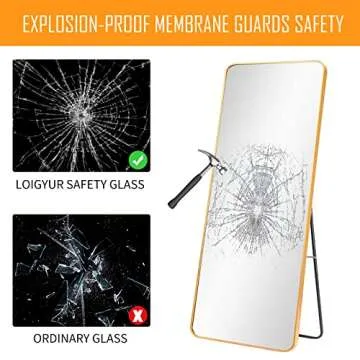 Stylish LOIGYUR Full Length Gold Mirror 67 x 20 Inch