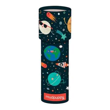 Mudpuppy Solar System – 6.5” Tall with 2.25” Diameter – Colorful Kaleidoscope for Kids with ...