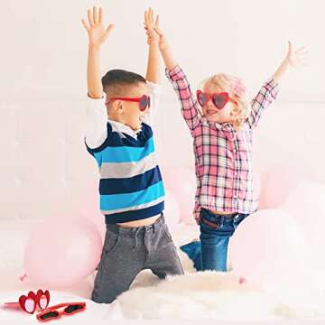 Valentine's Heart Sunglasses Set for Celebrations - 6 Pack