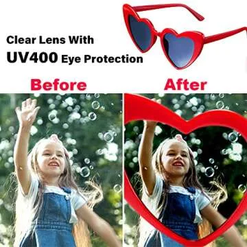 Valentine's Heart Sunglasses Set for Celebrations - 6 Pack