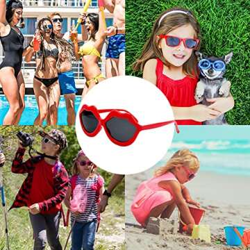 Valentine's Heart Sunglasses Set for Celebrations - 6 Pack