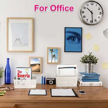 EOENVIVS Storage Bins with Lids - 8 Pack for Organizing