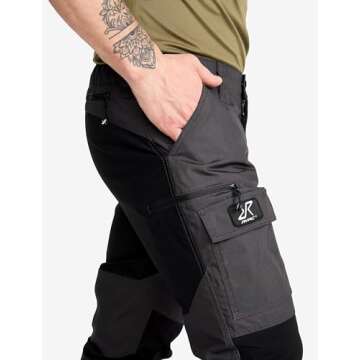 RevolutionRace Men’s Nordwand Pants, Durable Pants for All Outdoor Activities, Anthracite, L