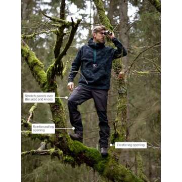 RevolutionRace Men’s Nordwand Pants, Durable Pants for All Outdoor Activities, Anthracite, L