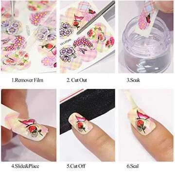 Dornail 30 Sheets Butterfly Nail Stickers for Nail Art