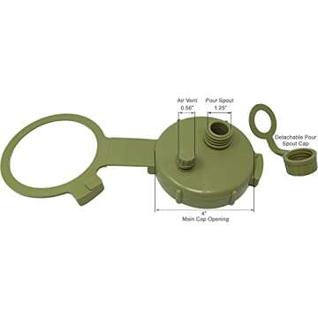 Tacticai Green Military Water Can, 5-Gallon Water Container, Water Storage Jug, Heavy-Duty Military Grade, BPA Free Plastic for Camping, Survival, Emergency, Sports or Outdoor Use