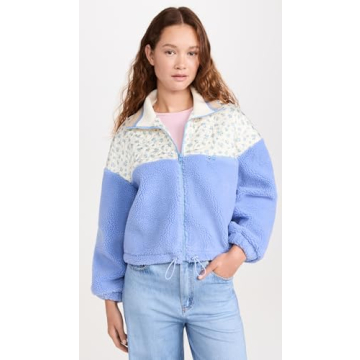 For Love & Lemons Women's Saide Floral Fleece Jacket