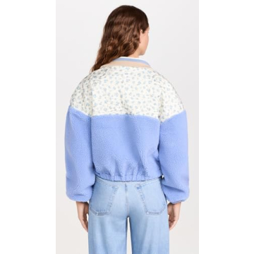 For Love & Lemons Women's Saide Floral Fleece Jacket