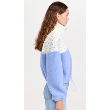 For Love & Lemons Women's Saide Floral Fleece Jacket