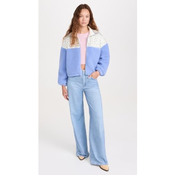 For Love & Lemons Women's Saide Floral Fleece Jacket