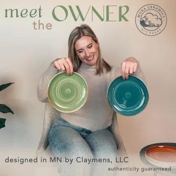 Mora Ceramic Swirl Salad Plates Set of 6 for Elegant Dining