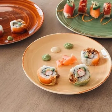 Mora Ceramic Swirl Salad Plates Set of 6 for Elegant Dining