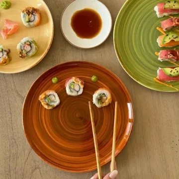 Mora Ceramic Swirl Salad Plates Set of 6 for Elegant Dining