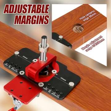 35mm 1.38'' Concealed Hinge Jig Hole Puncher, Aluminum Alloy Hinge Jig Accurate Locking Hinge Drilli...