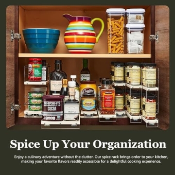 Vertical Spice Cabinet Mounted Spice Rack Organizer