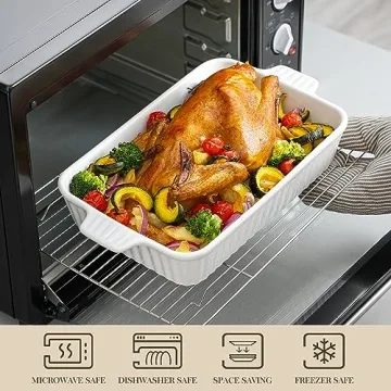 MALACASA Porcelain Casserole Dishes Set of 4