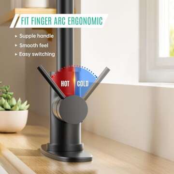 BASDEHEN Single Handle High Arc Matte Black Pull Out Kitchen Faucet, Single Level Stainless Steel Kitchen Sink Faucet with Pull Down Sprayer and 10 Inch Deck (Matte Black)