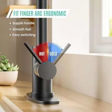 BASDEHEN Single Handle High Arc Matte Black Pull Out Kitchen Faucet, Single Level Stainless Steel Kitchen Sink Faucet with Pull Down Sprayer and 10 Inch Deck (Matte Black)