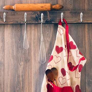 Hotop 15 Pieces 20 Lbs Pin Hooks Push pin Hangers Metal Hooks Picture Hanging Nails for Home Office Wooden or Fabric Wall(Silver)