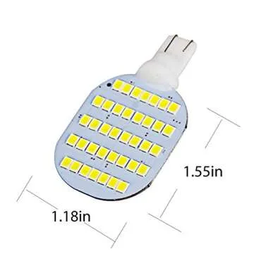 GRB Super Bright T10 LED Bulbs - 600 Lumens, Pack of 20 for RV & Home Lighting