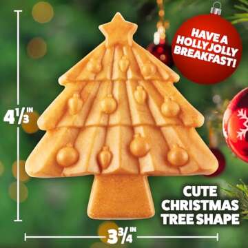 Christmas Tree Mini Waffle Maker - Make this Holiday Special for Kids with Cute 4 Inch Waffler Iron,...