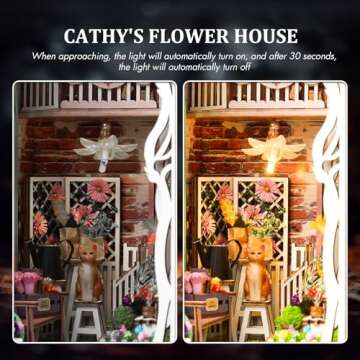 MUYOLO Book Nook Kit - DIY Garden House Miniature Decoration