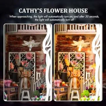 MUYOLO Book Nook Kit - DIY Garden House Miniature Decoration