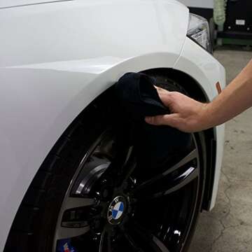 Chemical Guys MIC35303 Workhorse Professional Grade Microfiber Towel, Black, (Safe for Car Wash, Home Cleaning & Pet Drying Cloths) 16" x 16", Pack of 3