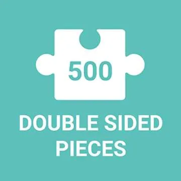 Galison Floret Farm's Cut Flower Garden 500 Piece Double Sided Jigsaw Puzzle, Fun and Challenging Puzzle with Close Up of Colorful Flowers on One Side and Vintage Truck Filled with Flowers on Other