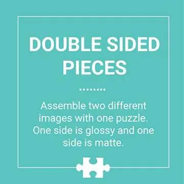 Galison Floret Farm's Cut Flower Garden 500 Piece Double Sided Jigsaw Puzzle, Fun and Challenging Puzzle with Close Up of Colorful Flowers on One Side and Vintage Truck Filled with Flowers on Other