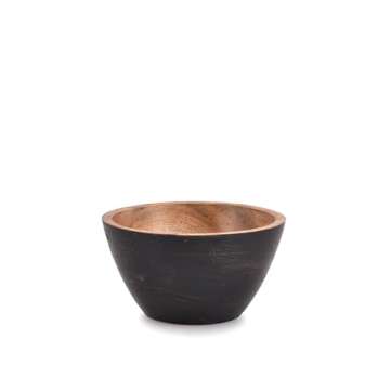 BHAVATU Acacia Wood Bowl Set Wooden Bowls for Snack Wood Salad Bowl Set Stackable Round Serving Bowl Wooden Set of 4 (4.5" x 4.5" x 2.5")