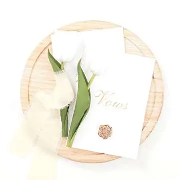 Elegant Socomi Cream Handmade Chiffon Silk Ribbon 28 Yards