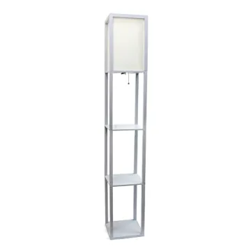 Simple Designs LF1014-GRY Etagere & Floor Lamp