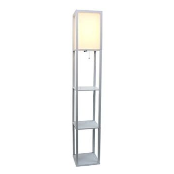 Simple Designs LF1014-GRY Etagere & Floor Lamp