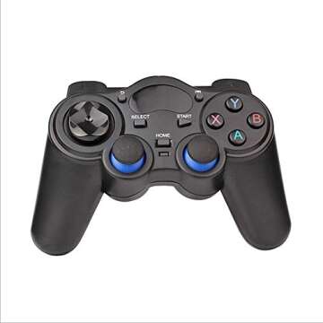 FANDRAGON USB Wireless Gaming Controller - Ergonomic Gamepad for PC, PS3 and Android - Black