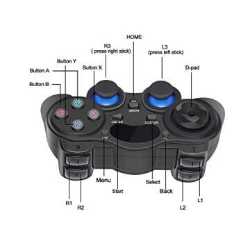 FANDRAGON Wireless Gaming Controller for PC & PS3 - Black