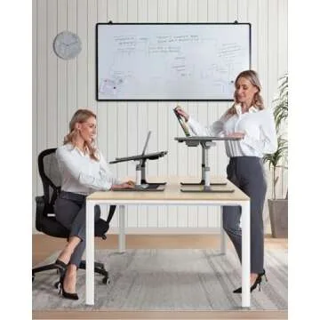 Laptop Bed Tray Desk with LED Desk Light, SAIJI Adjustable Laptop Stand for Bed, XX-Large PVC Leather Foldable Laptop Table with Book Stand,Wrist Rest, Extra Leg Room(Black)