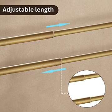 Leyden Antique Brass Towel Bar,Adjustable Towel Rack Holder Double Retro Bathroom Accessories Wall Mount Vintage