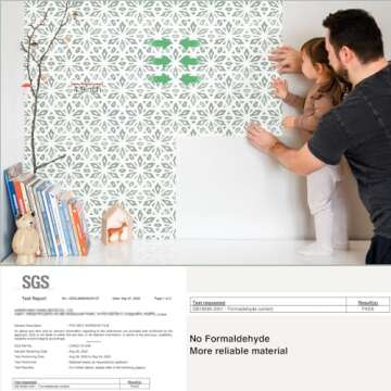 MelunMer Green Peel and Stick Wallpaper Boho Contact Paper for Cabinets Removable Self Adhesive Wallpaper for Bedroom Geometric Modern Contact Paper Bathroom Waterproof 197 in L 17.3In W