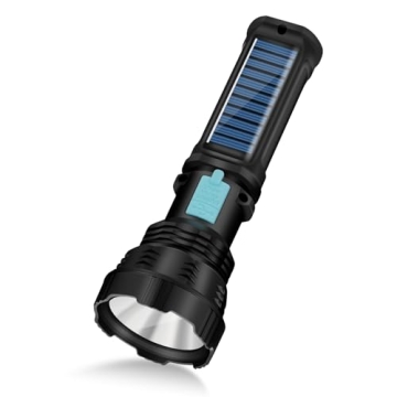 1500 Lumen Solar Flashlight – IP65 Waterproof Rechargeable