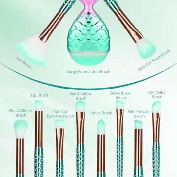 Makeup Brush Set 11Pcs Eye Makeup Brushes, Eyeshadow Concealer Eyeliner Brow Blending Brush Tool