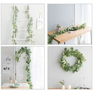 HECATY 12 Strands 90 ft Artificial Fake Grape Vines with 3 Strings Grapes, Hanging Plant Large Leaves Garland for Wedding Party Store Home Decor Indoor Outdoors
