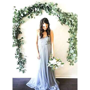 HECATY 12 Strands 90 ft Artificial Fake Grape Vines with 3 Strings Grapes, Hanging Plant Large Leaves Garland for Wedding Party Store Home Decor Indoor Outdoors