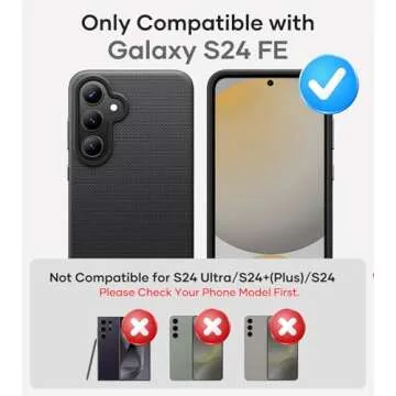 SSLOTSCASE for Samsung Galaxy S24 FE Slim Case [Support Wireless Charging] Ultra-Slim Rugged Dual La...