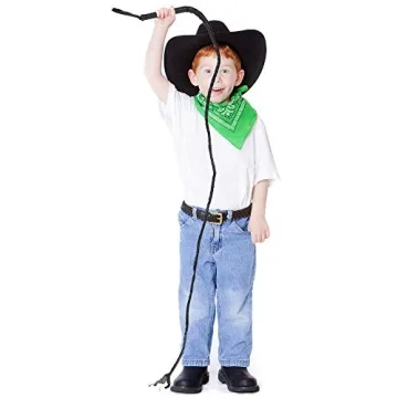 Skeleteen Faux Leather Black Whip - Versatile Costume Accessory