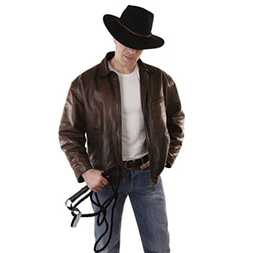 Skeleteen Faux Leather Black Whip - Versatile Costume Accessory